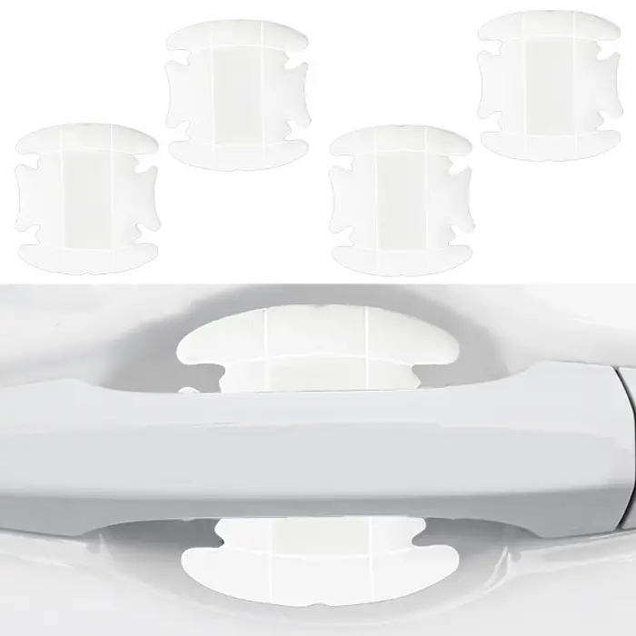 Dış Kapı Kolu Koruma Bandı Silikon 4 Parça Beyaz