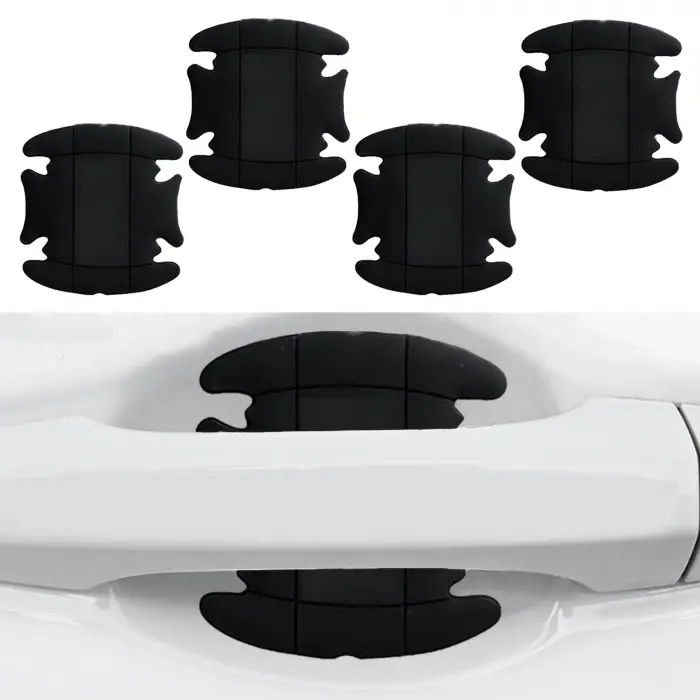 Dış Kapı Kolu Koruma Bandı Silikon 4 Parça Siyah