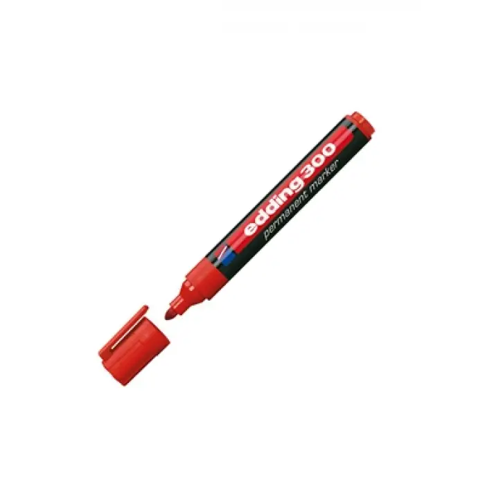 Edding E300 Permanent Marker Kalem Kırmızı Yuvarlak Uç