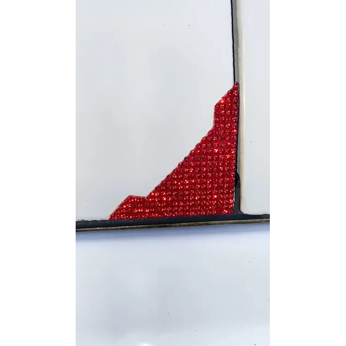 Kristal Taşlı Araba Kapı Köşe Koruyucu 2li Kırmızı