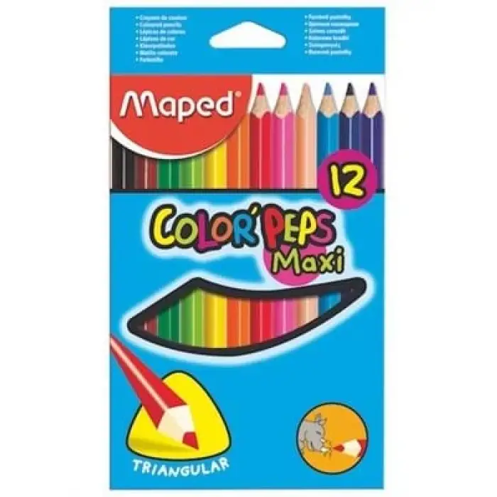 Maped Colorpeps Maxi Kuruboya 12 Li 834010