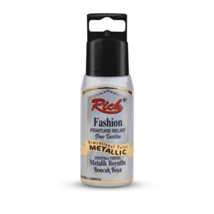 Rich 60 Cc Metalik Boyutlu Boncuk Boya Gümüş 02596