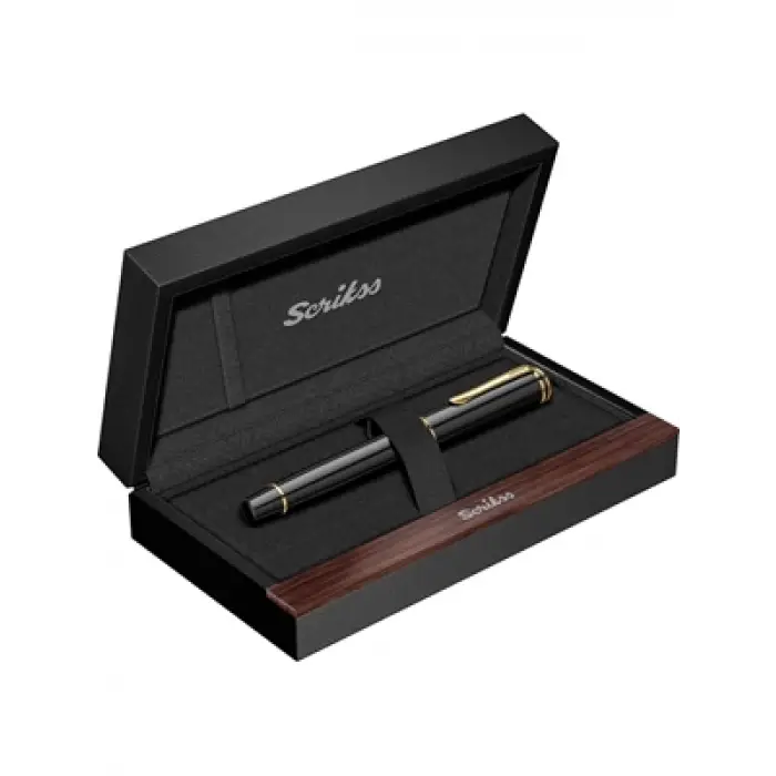 Scrikss Fortune Roller Kalem Siyah Altın Lüks Kutulu