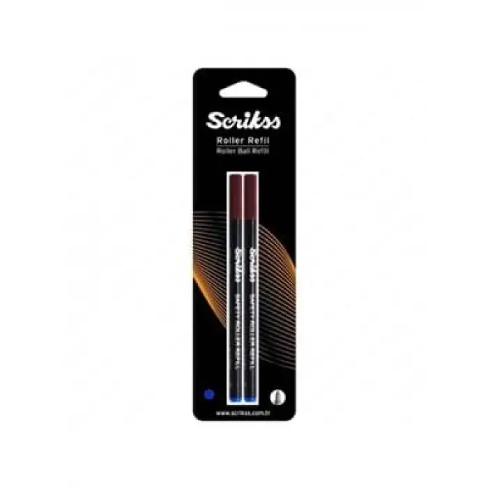 Scrikss M (medium) Standart Tükenmez Kalem Yedeği (refil) 2li Mavi