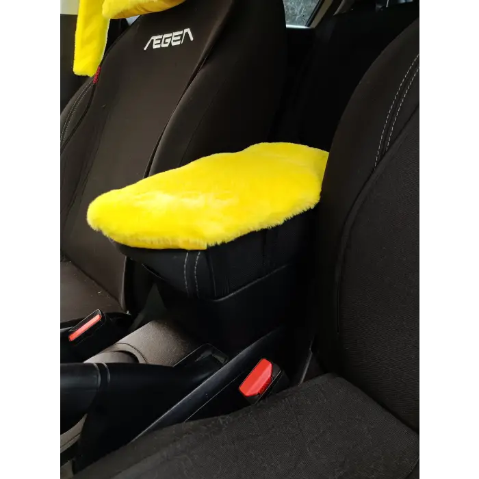 Yumuşak Peluş Kol Dayama Kolçak Minderi Sarı
