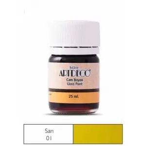 Artdeco 25 Ml Öğrenci Tipi Cam Boya Sarı 110a01