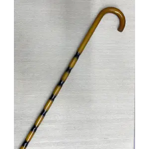 Bambu Desenli Zarif Ahşap Baston