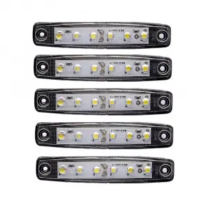 Beyaz Parmak Led Dorse Lamba 6 Ledli 12-24V 5li