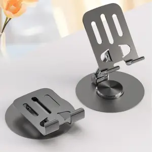 Dönebilir ve Katlanabilir Masaüstü Metal Telefon Tutucu