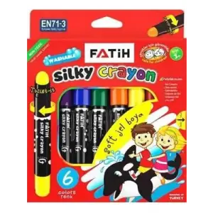 Fatih 6 Renk Crayon Çevirmeli Jel Boya Kalemi 50250