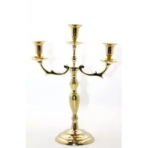 Pirinç 3lü Şamdan Model 2