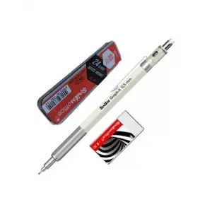 Scrikss Graphx Metal Versatil Kalem+silgi+min 0.5 Beyaz