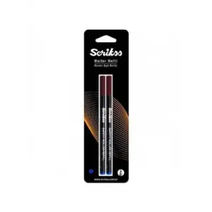 Scrikss M (medium) Standart Tükenmez Kalem Yedeği (refil) 2li Mavi