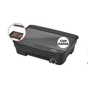 Sinbo Elektrikli Izgara Cam Kapaklı
