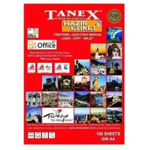 Tanex 210x297 Laser Etiket Yeşil 100 Lü Tw2000