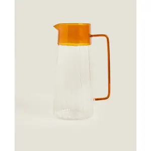 Turuncu Detaylı Cam Sürahi 1600 ml