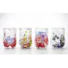 Çift Camlı Çiçekli Su Bardağı