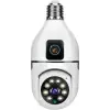 Çift Lensli Duy Girişli Kablosuz Ampul Kamera