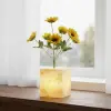 Sarı Saksılı LED Yapay Çiçek
