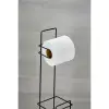 Siyah Standlı Yedek Hazneli Tuvalet Kağıtlığı