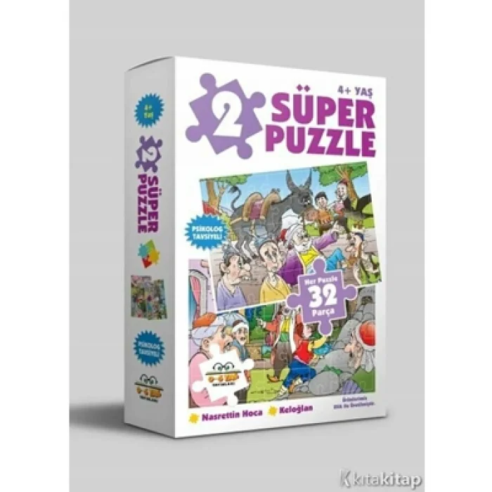 2 Süper Puzzle Nasrettin Hoca Keloğlan 0 6 Yaş Yayınları