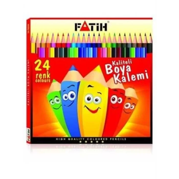 Fatih 24 Renk Natural Tam Boy Kuruboya Kalemi 33226