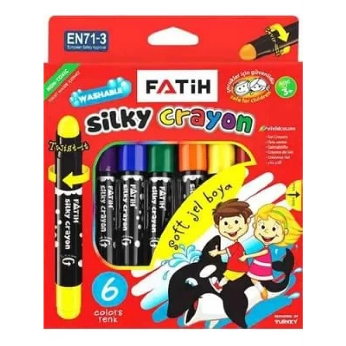 Fatih 6 Renk Crayon Çevirmeli Jel Boya Kalemi 50250