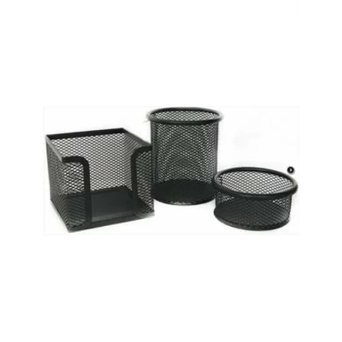 Inox Perforeli Kalemlik Seti 3lü Siyah 0683