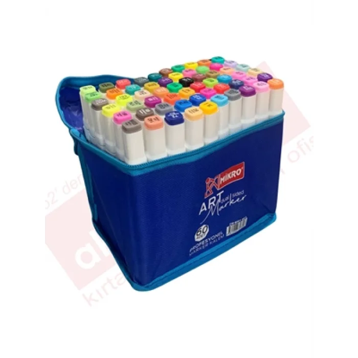 Mikro Art Çift Uçlu Marker Kalem Çantalı 60 Renk Zw800160s