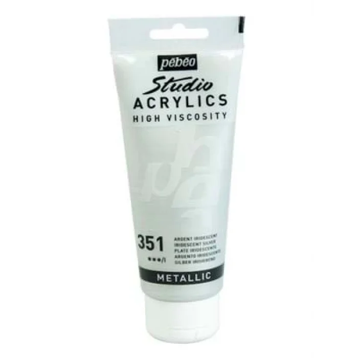 Pebeo 100 Ml Akrilik Boya Yüksek Yoğunluklu Gümüş 351