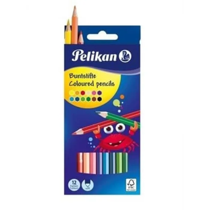 Pelikan 12 Renk Kuruboya Kalemi 724005
