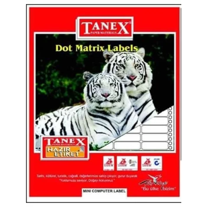 Tanex 20x55 Sürekli Form Etiket