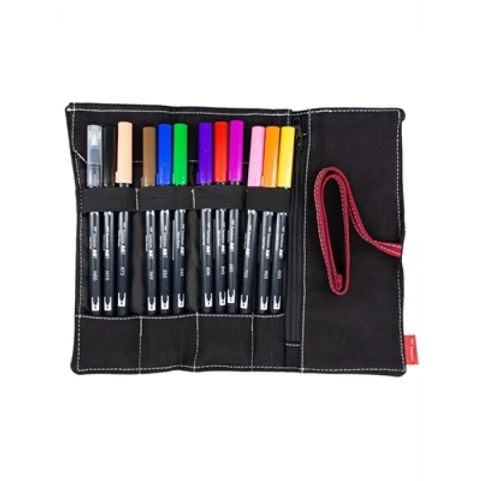 Tombow Grafik Kalemi İçin Rulo Kalemlik Abt