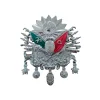 Osmanlı Devlet Arması Vidalı Kabartma Logo Küçük 10x8cm Krom