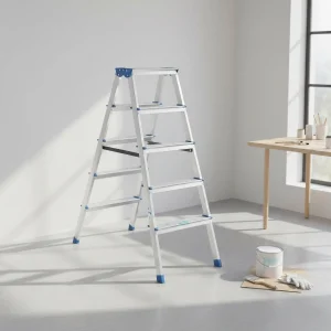 5+5 Çift Basamaklı Alüminyum Metal Merdiven