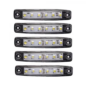 Beyaz Parmak Led Dorse Lamba 6 Ledli 12-24V 5li