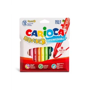 Carioca Bravo Jumbo Süper Yıkanabilir Keçeli Kalem 12li 42755