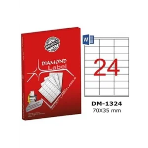 Diamond Label 70x35 Mm A4 Laser Etiket 100lü Dm1324