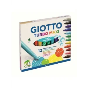 Gıotto Turbo Maxi Jumbo Keçeli Boya Kalemi 12 Renk 454000