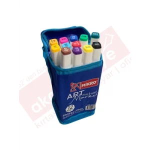 Mikro Art Çift Uçlu Marker Kalem Çantalı 12 Renk Zw800112s