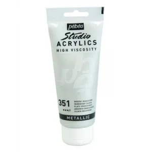 Pebeo 100 Ml Akrilik Boya Yüksek Yoğunluklu Gümüş 351