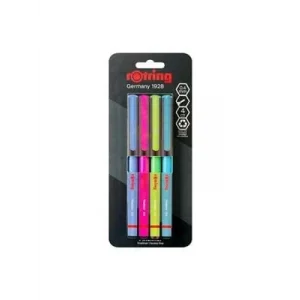 Rotring Liner Keçe Uçlu Kalem 4 Lü Canlı Renkler 2166331
