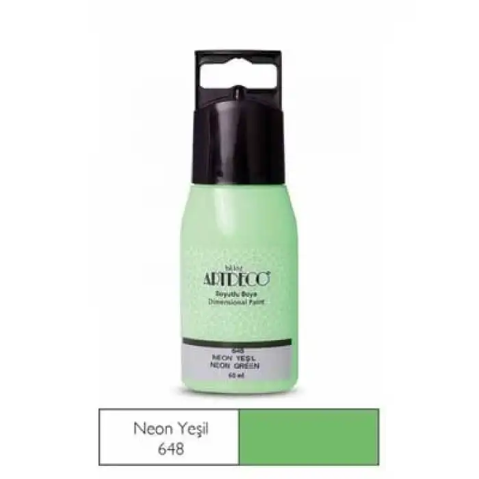Artdeco 60 Ml Boyutlu Boya Neon Yeşil 648
