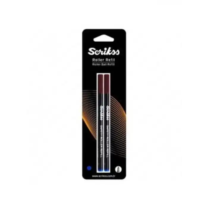 Scrikss M (medium) Standart Tükenmez Kalem Yedeği (refil) 2li Mavi