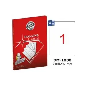 Diamond Label 210x297 Mm A4 Laser Etiket 100lü Dm1000