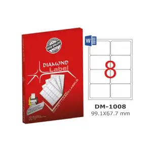 Diamond Label 99.1x67.7 Mm A4 Laser Etiket 100lü Dm1008