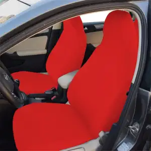 Likralı Kumaş Servis Kılıfı Ön Arka Kırmızı