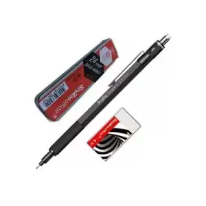 Scrikss Graphx Metal Versatil Kalem+silgi+min 0.5 Mat Siyah