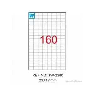 Tekno 12x22 Mm Laser Etiket 100lü Bk2280