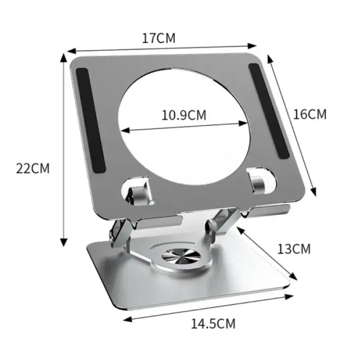 360 Derece Dönebilen Yükseltilmiş Masaüstü Ayarlanabilir Metal Tablet Standı